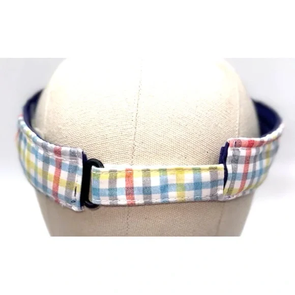 Hat Designer Golf Visor Guy Harvey Plaid Visor Colorful Plaid OSFA Strap Back - Picture 3 of 6